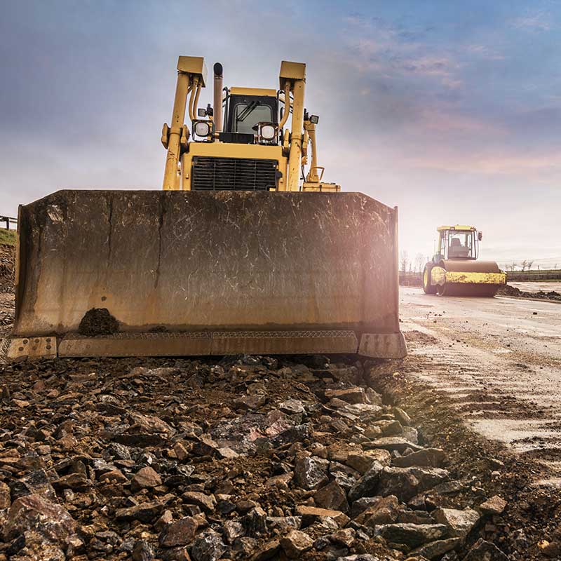 Land management and clearing heavy machinery