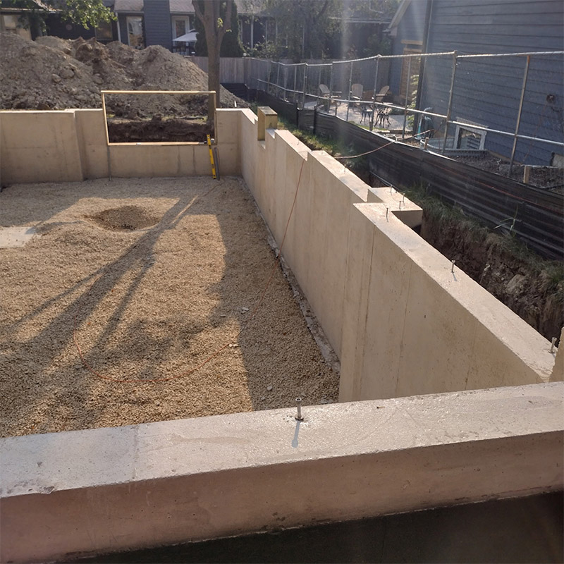 Residential build foundation project