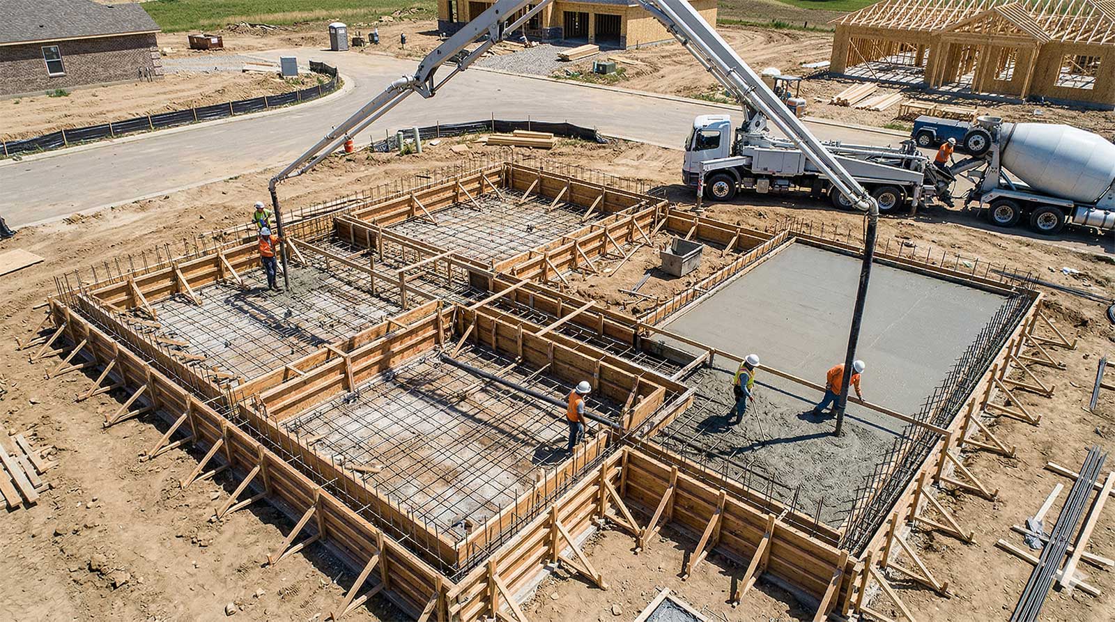 Modern concrete foundations